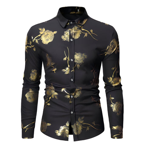 The Gold Rose Long Sleeve Shirt - Multiple Colors WD Styles Black S 