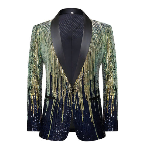 The Celestin Slim Fit Sequin Blazer Suit Jacket WD Styles XS 