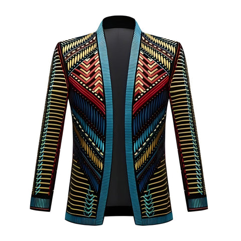 The Zion Embroidered Open Front Jacket William // David XL 44R 