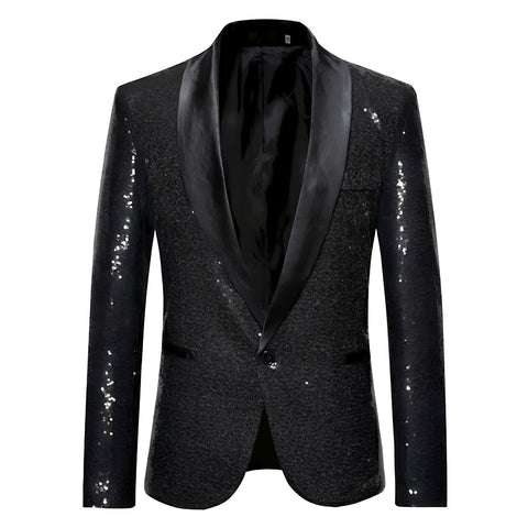 The Crystal Slim Fit Blazer Suit Jacket - Jet Black Shop5798684 Store S 